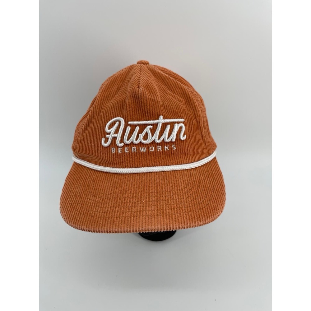 Austin‎ Beerworks Corduroy Hat Orange Rope Cap Strapback See Details